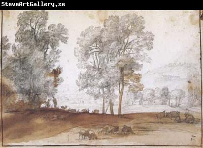 Claude Lorrain Pastoral Landscape (mk17)